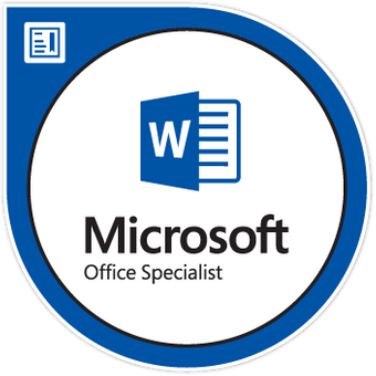 Microsoft Office Specialist Word certification badge